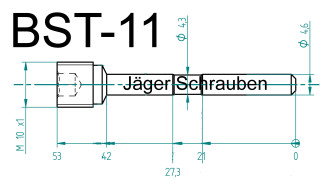 Titan (Ti6Al4V) - Bremsbelagstift Sonderfarben